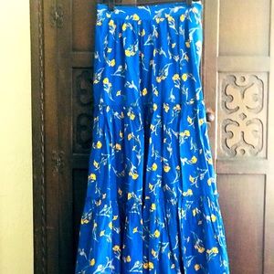 Kate Hudson brnd HAPPY NATURE SOLAR floral prairie boho chic festival maxi skirt